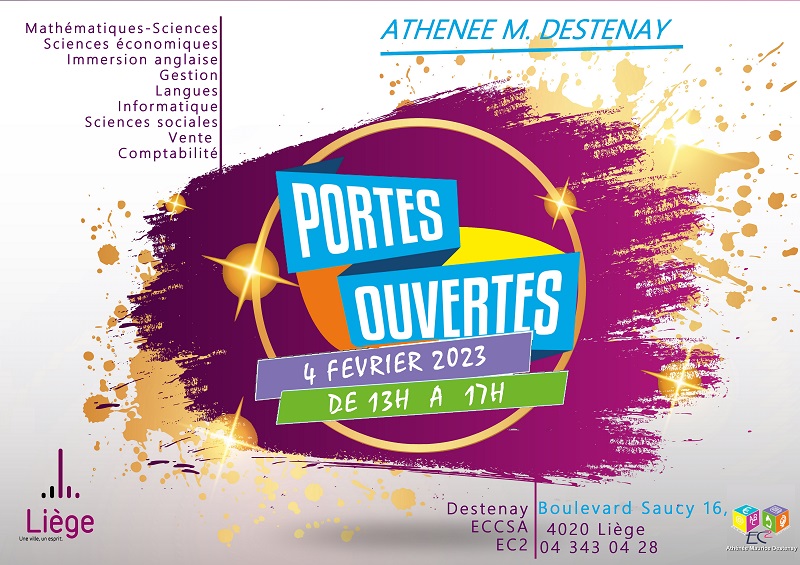 Athénée Maurice Destenay - Journée portes ouvertes - 4 février 2023 de 13h00 à 17h00